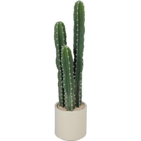 Planta artificial cactus de 95 cm con maceta decorativa verde (1/4)