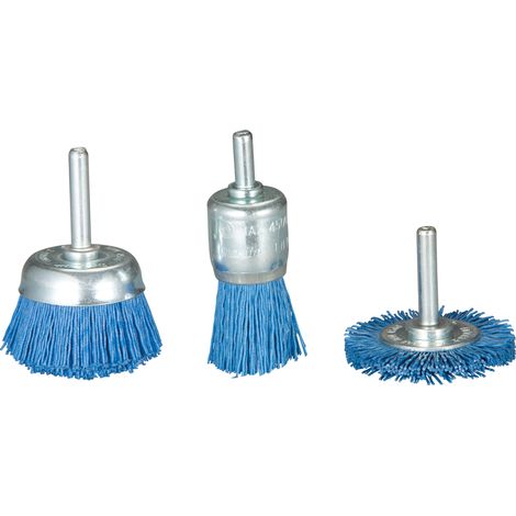 Makita Nylonbürsten-Set fein 3-tlg. D-70758, Topfbürste, Rundbürste, Pinselbürste, C240, Rundschaft (1/3)