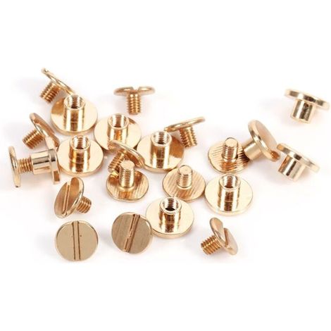 Rivets En Laiton Massif À Visser Pour Cuir Et Ceinture, Clous Décoratifs 5mm 6.5mm 8mm, Fixation Robuste Et Élégante (1/4)