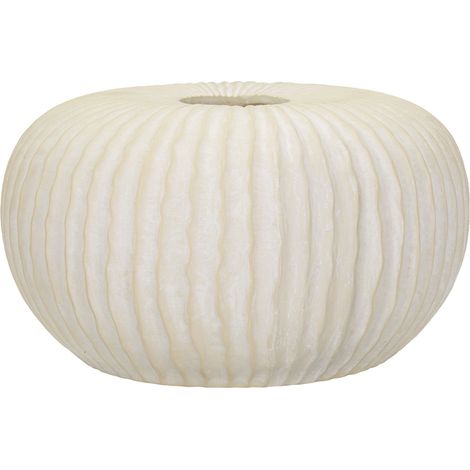 Vaso, textura irregular diámetro 9.5 cm, degradado color crema, blanco crema - Famimiso (1/5)