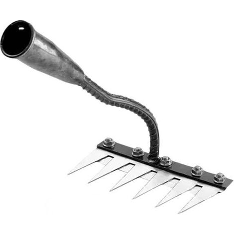 Râteau de désherbage de jardin en acier au carbone, râteau de jardin en métal très résistant, pour jardinage et désherbage (1/5)