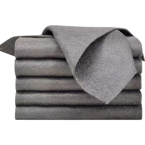 Chiffons de Nettoyage 30x30cm, Lot de 5 Chiffon Magique de Microfibre Épaissi Réutilisables pour Vitre Miroir Voiture Salle de Bain Cuisine Bureau