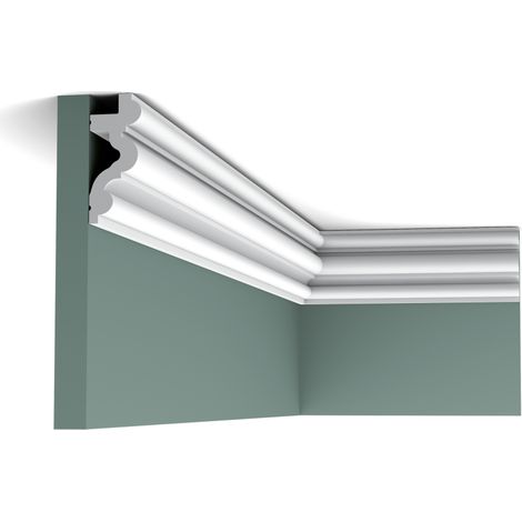 Cornisa Orac Decor C324 LUXXUS AUTOIRE Moldura decorativa Perfil de estuco Luz indirecta diseño atemporal clásico blanco 2 m (1/5)