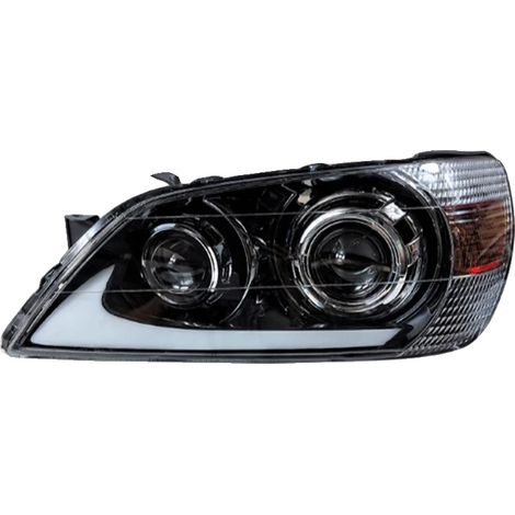 Conjunto de faros delanteros, material ABS, compatible con Lexus IS300 e IS250, faros de xenón. (1/2)