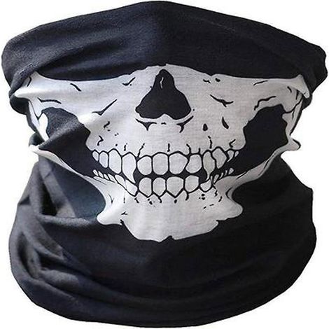 masque De Tte De Mort Crne Squelette Masque Moto Bandana Charpe Tour De Cou Bandeau Pour Homme Et Femme Ski Cyclisme Escalade (1/5)