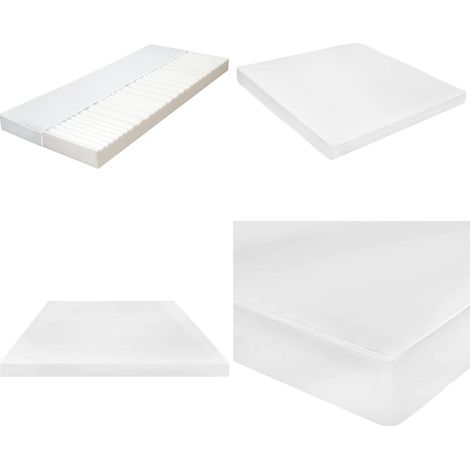 Colchón 7 zonas espuma de PU 10 cm H2 H3 140x200 cm - Espuma PU - Soporte lumbar