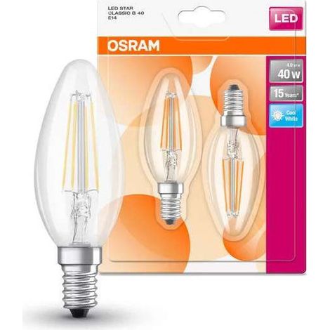Led Fiamma Chiara Filamento 4W E14 470lm 4000K Freddo X1 - Ledvance Gp