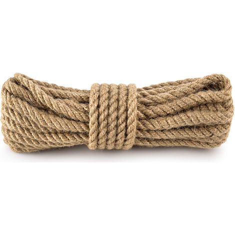 Corde de chanvre artisanale corde de jute épaisse et fine corde de chanvre diy corde d'étiquette décorative chat cadre d'escalade corde - diamètre 18 mm 50 mètres