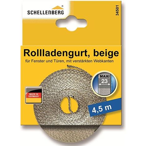 SCHELLENBERG Rollladengurt 23mm/4,5m Beige (1/4)
