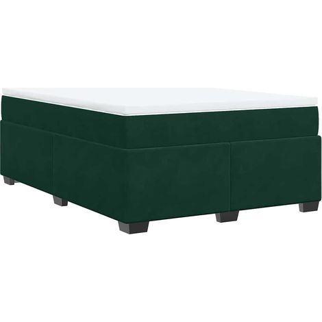 Maison Exclusive - Cama box spring con colchón terciopelo verde o (1/5)