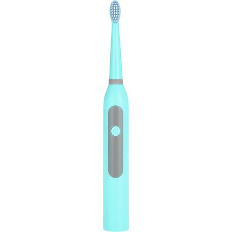 Brosse à Dents Électrique Sonic Rechargeable avec Têtes de Remplacement - Bleu (1/5)