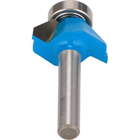 Fraise à chamfreiner 45° queue ronde 1/4po avec roulement supérieur pour bois MDF contreplaqué acier carbone alliage YG6 1/4x5/16 (1/5)