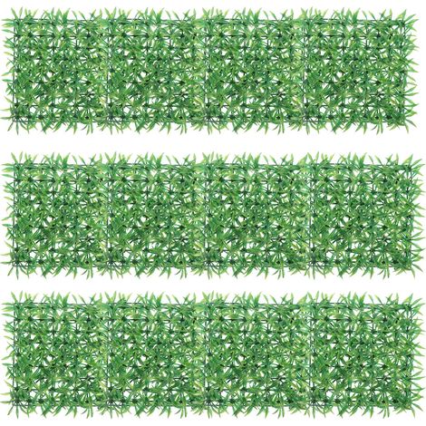 artificielles pour mur intérieur et extérieur tapis végétal panneau mural de clôture idéal la décoration murale x 12pcs 25 cm (1/5)