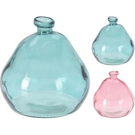 PROGARDEN jarron vidrio reciclado 17x19 cm surtido , Jarron vidiro reciclado 17x19 cm surtidoMarca ProgardenJarrón de cristal DamigeanaMedidas: Alto 19 cm, P 17 cm