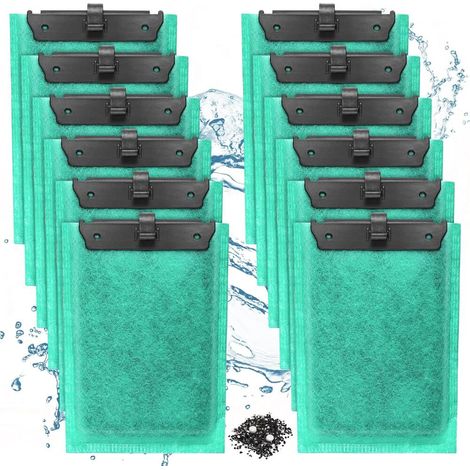 Filtre Intérieur 12 PCS Cartouches de Rechange Compatible avec Tetra EasyCrystal 250/300 Cartouches (1/5)