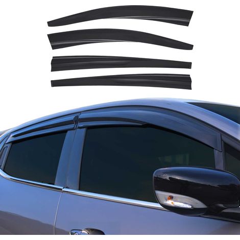 Déflecteurs de Vent Pluie d'air Compatible avec Renault Megane 2008-2016 HB Acrylique 4X Noir