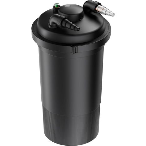 Wiltec CPF-500 Filtre de Bassin à Pression avec stérilisation UV - 380 x 380 x 740 mm - 18 W/étang 30000 l Max. / réservoir 38 l - Filtration Eau à Grand débit (1/5)