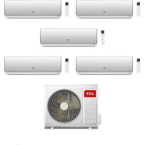 TCL Climatiseur Conditionneur Inverter Penta Split Elite F2 série SN F2S0 9+9+12+12+18 avec MT4250 Wi-Fi R-32 Classe A++