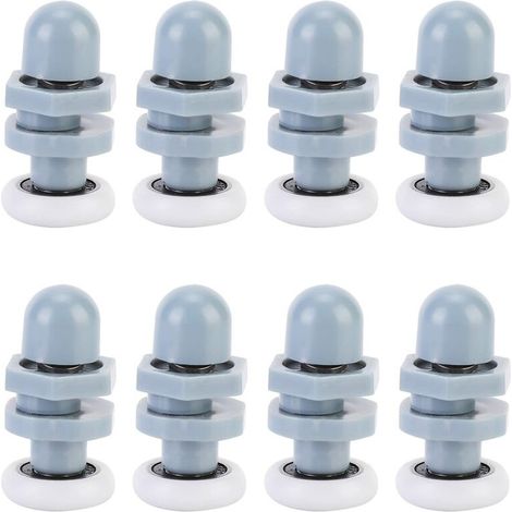 8 Stcke Radrollen, Duschtr Rollen Lufer Durable Kunststoff Schiebewalze Track Tr Rad Bad Glastr fr Bad Ersatzteile Schiebetren RDer(20mm)