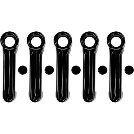 10 piezas de embellecedores de manijas de puerta exteriores de ABS para automóvil, compatibles con Wrangler JK 07-17, color negro (negro) (1/5)
