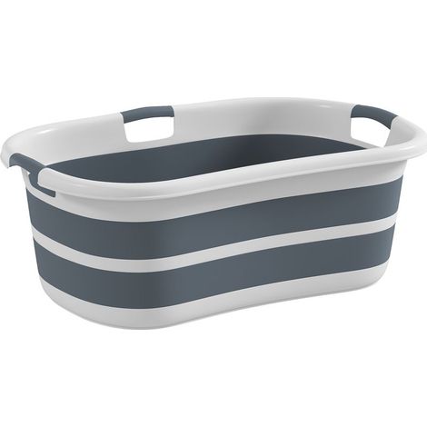 Baignoire pour chien, pliable et portable avec trou de vidange, pour petits chiens et chiots, grise (1/5)