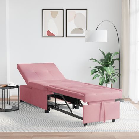 Schlafsofa Rosa 67 x 194 x 38 cm Samt vidaXL (1/5)