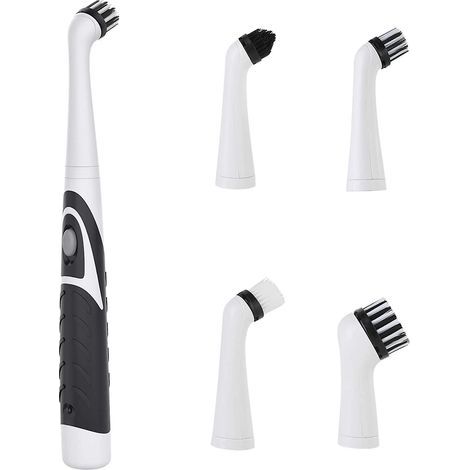 Brosse de nettoyage électrique Sonic Scrubber Brosse domestique avec 4 têtes pour la cuisine de salle de bain (1/4)