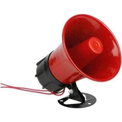Avertisseur sonore pour sirène, 220V Haute Puissance 30W, 130 décibels, Propagation sur de Longues Distances, Facile à Utiliser, avec Support pour système d'alarme de sécurité Domestique