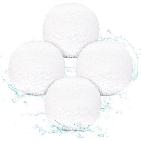 Lot de 4 balles absorbantes d'huile réutilisables pour spa, balles éponges absorbantes d'huile lavables pour piscine, jacuzzi, spa, baignoire spa (1/4)