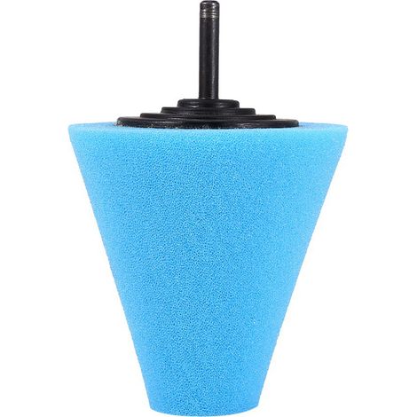 1 cône en mousse pour polissage jantes, embout de lustrage conique pour perceuse, tampon polisseur pour roues (1/5)
