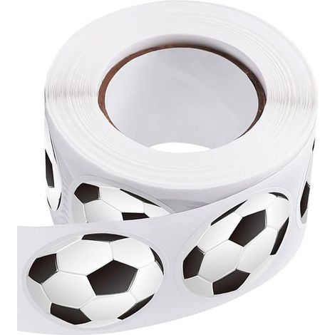 self adhesive PVC football stickers round sports labels with (1/5)