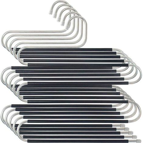 Hosenbügel, Mehrzweck-Kleiderbügel aus Edelstahl mit 5 Ebenen, rutschfestes Design für Schals, Jeans, Kleidung, Hosen, Handtücher