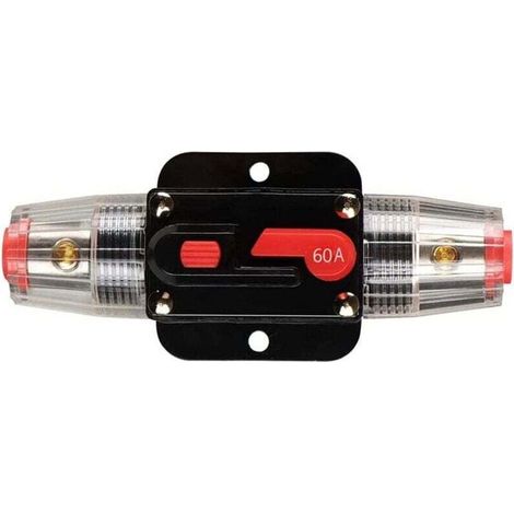 Disyuntor automático impermeable, portafusibles de CC con interruptor de reinicio manual para automóviles, embarcaciones, bicicletas y equipos de audio estéreo.