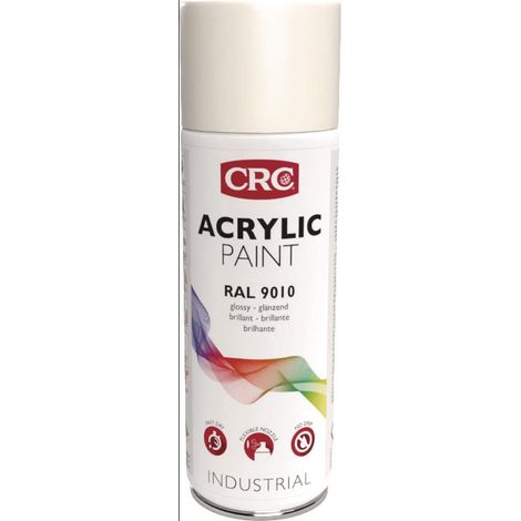 CRC 31064-AA Farbschutzlackspray ACRYL reinweiss glänzend RAL 9010 400 ml