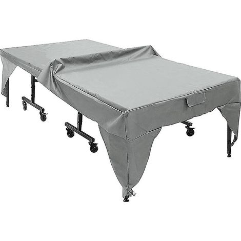 Housse imperméable grise pour table de ping-pong d'extérieur, protection contre la poussière pour meubles d'intérieur et d'extérieur (1/4)