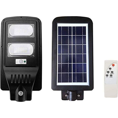 60-W-LED-Stehleuchte mit Solar-Photovoltaikpanel, Dämmerungssensor, Schutzart IP65 (1/4)