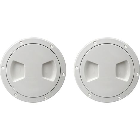 2 coperture rimovibili in ABS da 5 pollici per vite di ispezione della piattaforma di barche e yacht.