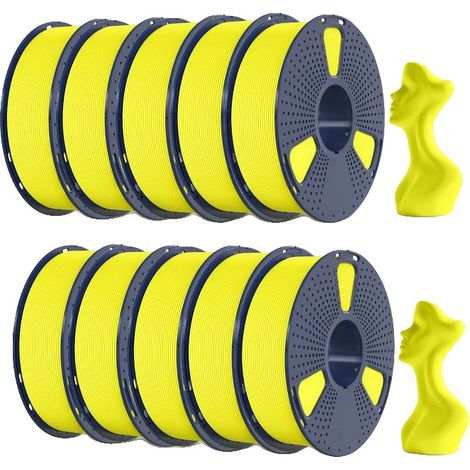 Filamento para impresión 3D, alta velocidad, acabado mate, amarillo (1/2)