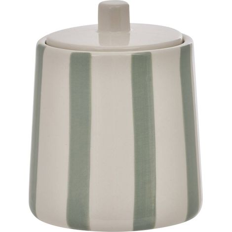 Vaso in cotone strio 10,2 x 12,8 cm verde - 5five (1/2)