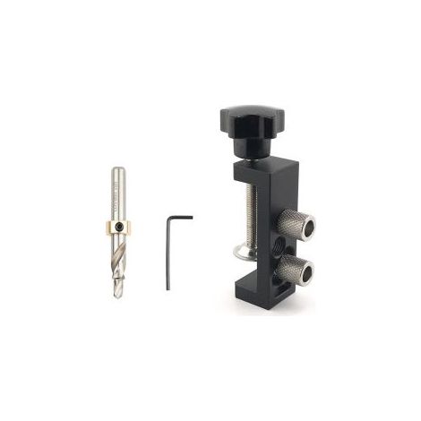 Guide de perçage pour profilés aluminium 20/30/40 mm – Accessoire de vissage et d’assemblage – Pour réaliser des trous fraisés propres (1/5)