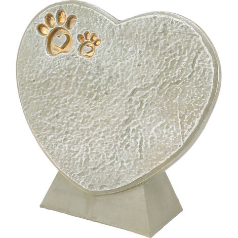 Pierre tombale en forme de cœur pour animaux, à faire soi-même, en résine, pour chien ou animal de compagnie. Décoration extérieure pour cour ou jardin. Vert mousse. (1/5)