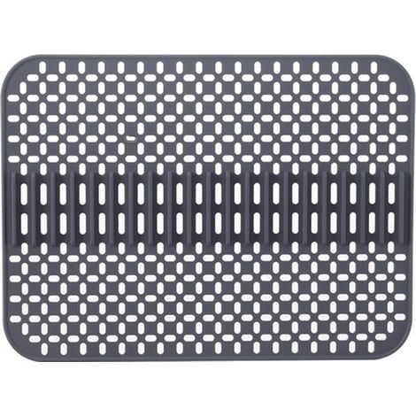Tapis d'écoulement en Siliconen gris foncé - Protection d'évier pour évier de cuisine - Passe au lave-vaisselle - Antidérapant - Surface d'égouttage de cuisine (1/5)