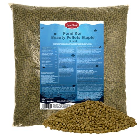 10 litres Lyra Pond® Pond Koi Beauty Pellets Staple en seau MHD 8/2025