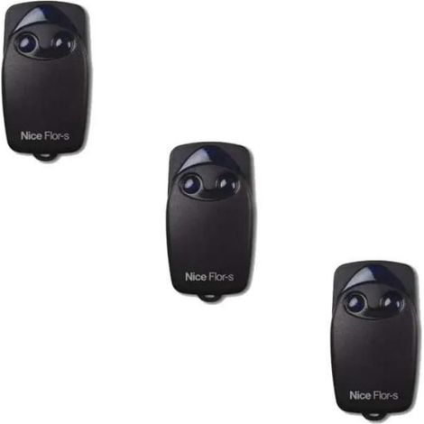 Pack de 3 Télécommandes NICE FLO2R-S pour portails et garages et porte de garage