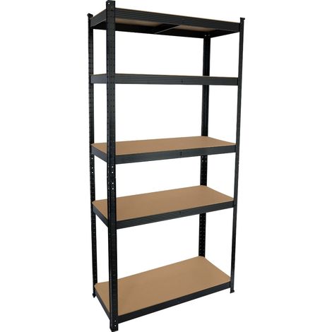Scaffalatura metallica modulare a 5 ripiani 875 kg Nero 90x40x180 cm 7house (1/5)