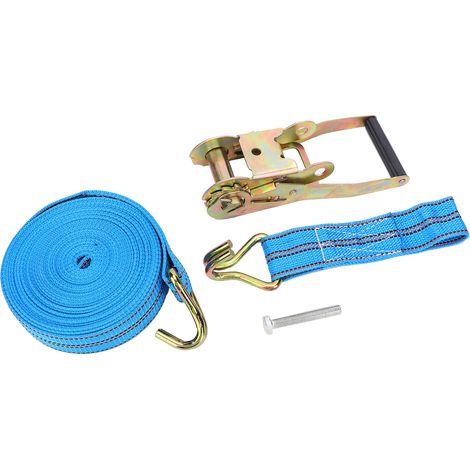 Sangle de tension fixe à cliquet robuste, sangle d'abaissement en polyester et acier allié, fournitures industrielles, 10 m x 50 mm (1/5)