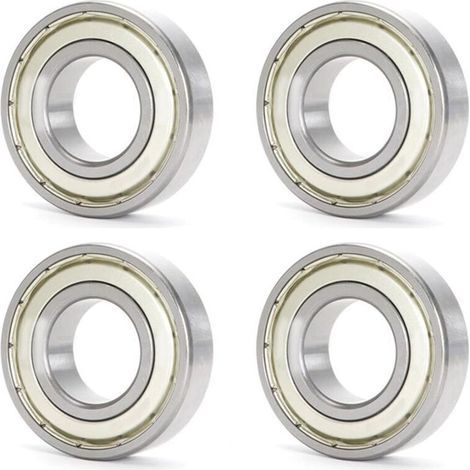 Roulement à billes à go profonde 608ZZ 8 x 22 x 7 mm en acier chromé à double joint métallique. (1/4)