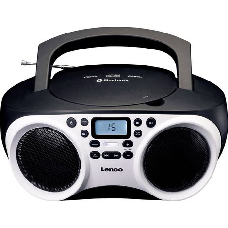 Lenco SDC-501 Tragbarer CD-Player Schwarz, Weiß - CD-Laufwerk (FM, Tragbarer CD-Player, Schwarz, Weiß, LCD, Tasten, AC, DC) (1/4)