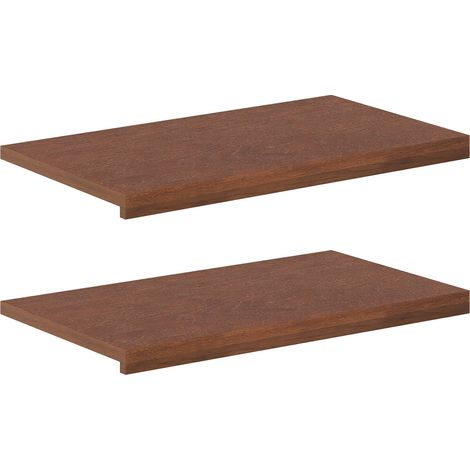 Fensterbänke 2 stk. Dunkelbraun 80 x 40 x 2 cm Massivholz Eiche vidaXL