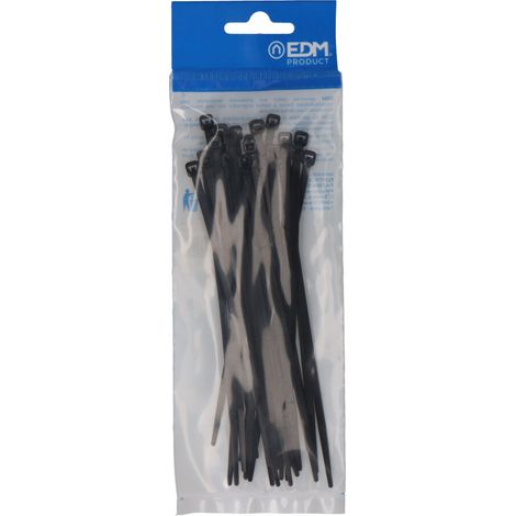 Bridas, nylon, alta calidad, negro, 150 x 3,6 mm, bolsa, 25 uds (1/2)